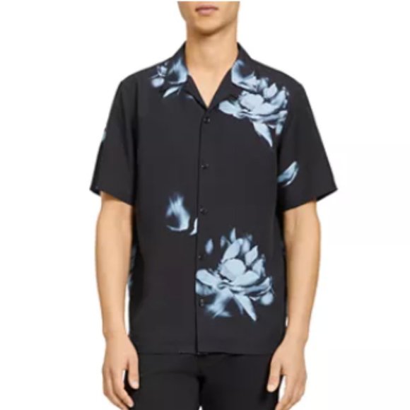Theory Other - Theory Noll Iris Print Camp Shirt